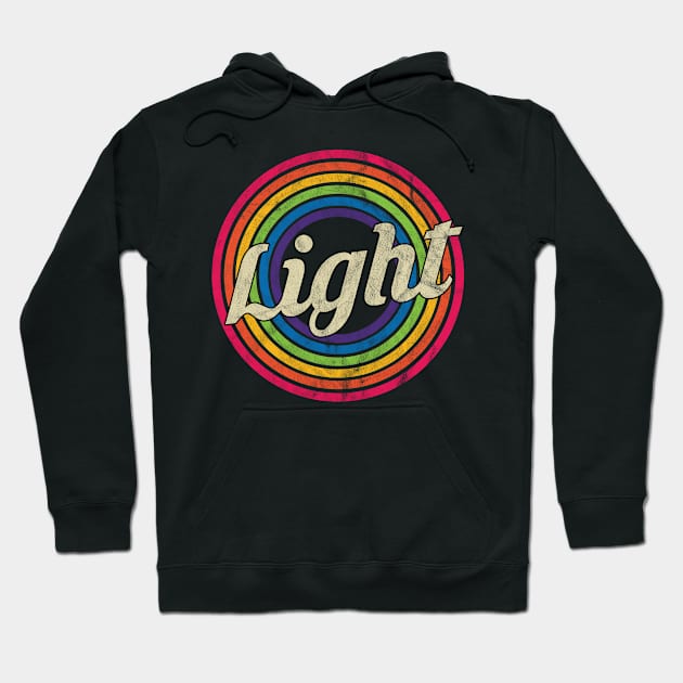 Light - Retro Rainbow Faded-Style Hoodie by MaydenArt